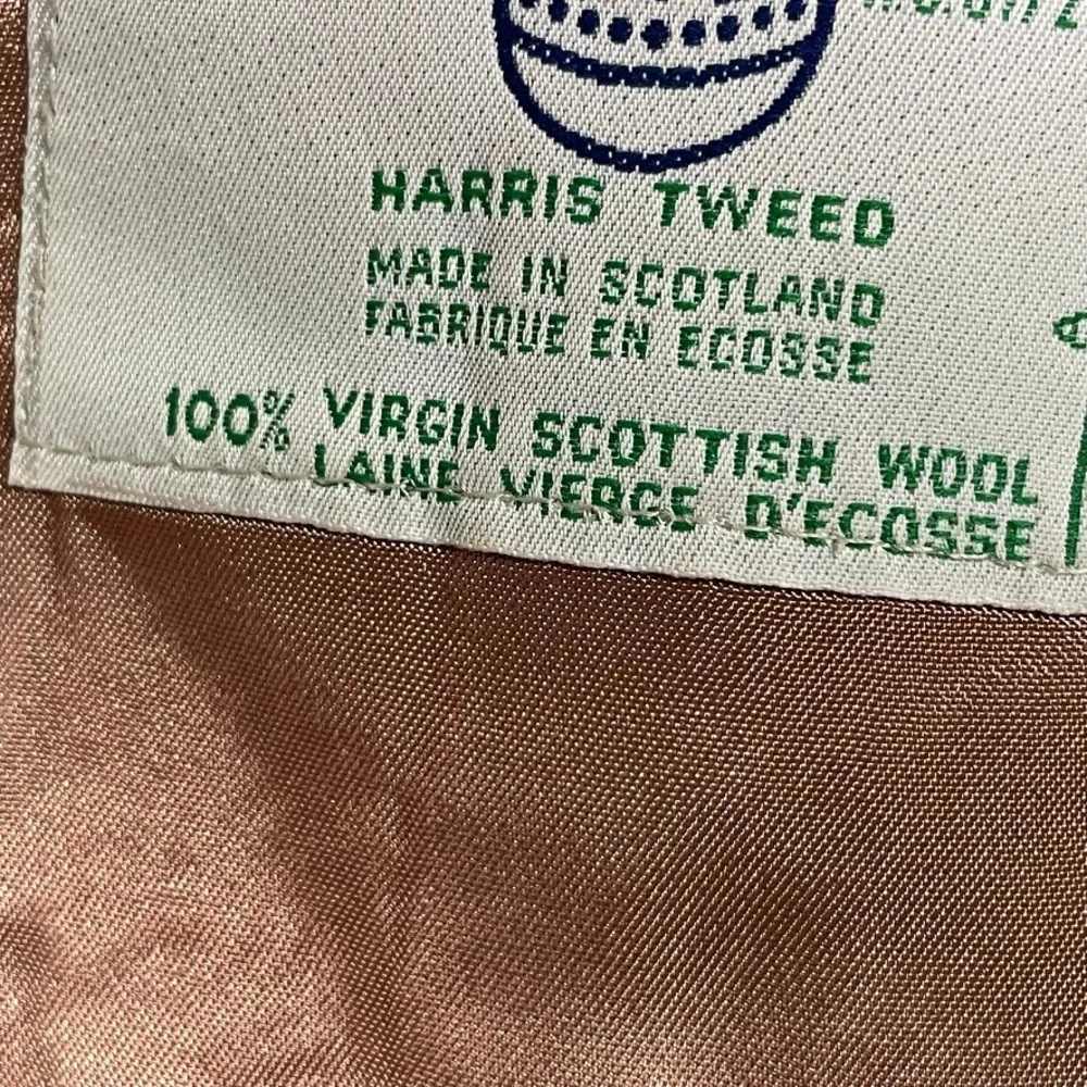 Harris Tweed Skaw's of Perth Blazer Mens 40‎ Brown Mauve Wool Excellent Vintage